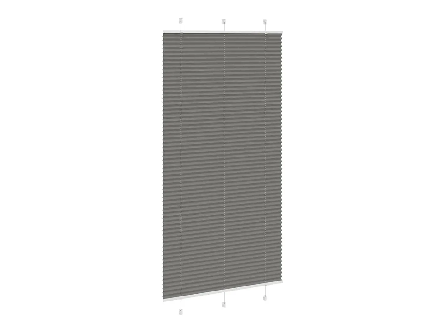 Outlet Estor plisado antracita 110x200 cm ancho tela 109,4 cm Gris