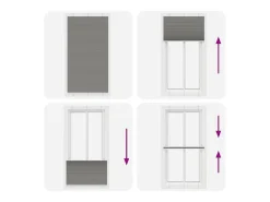 Outlet Estor plisado antracita 110x200 cm ancho tela 109,4 cm Gris