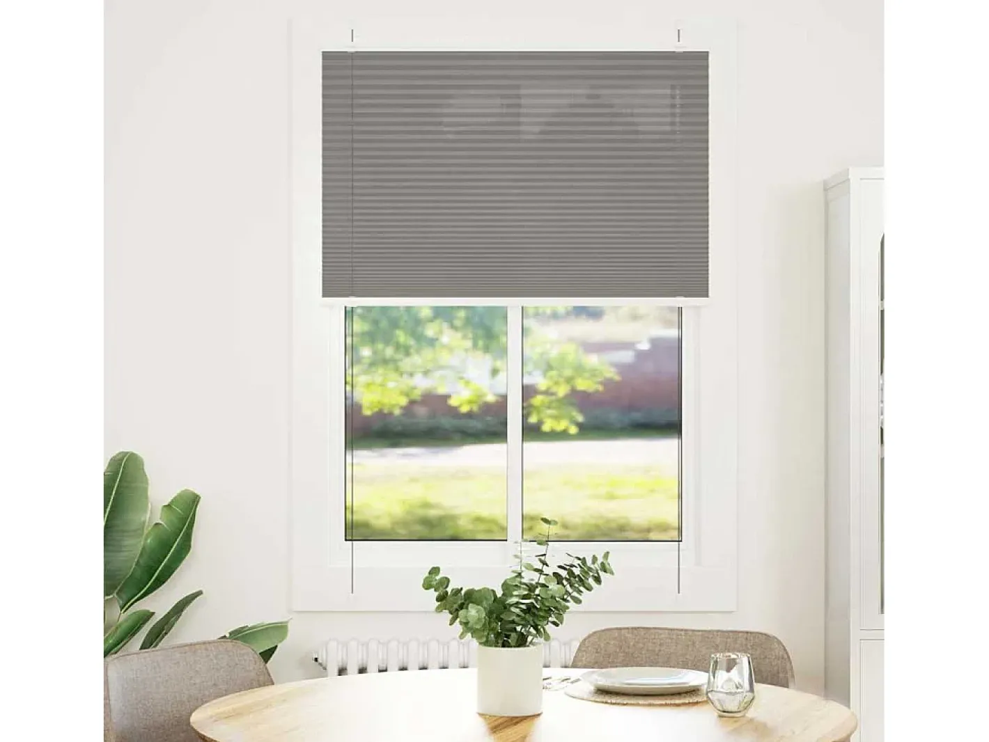 Estor plisado antracita 95x150 cm ancho tela 94,4 cm Gris Best