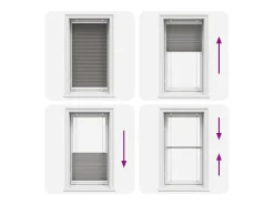 Ropa De Casa-Estor plisado antracita 80x150 cm ancho tela 79,4 cm Gris