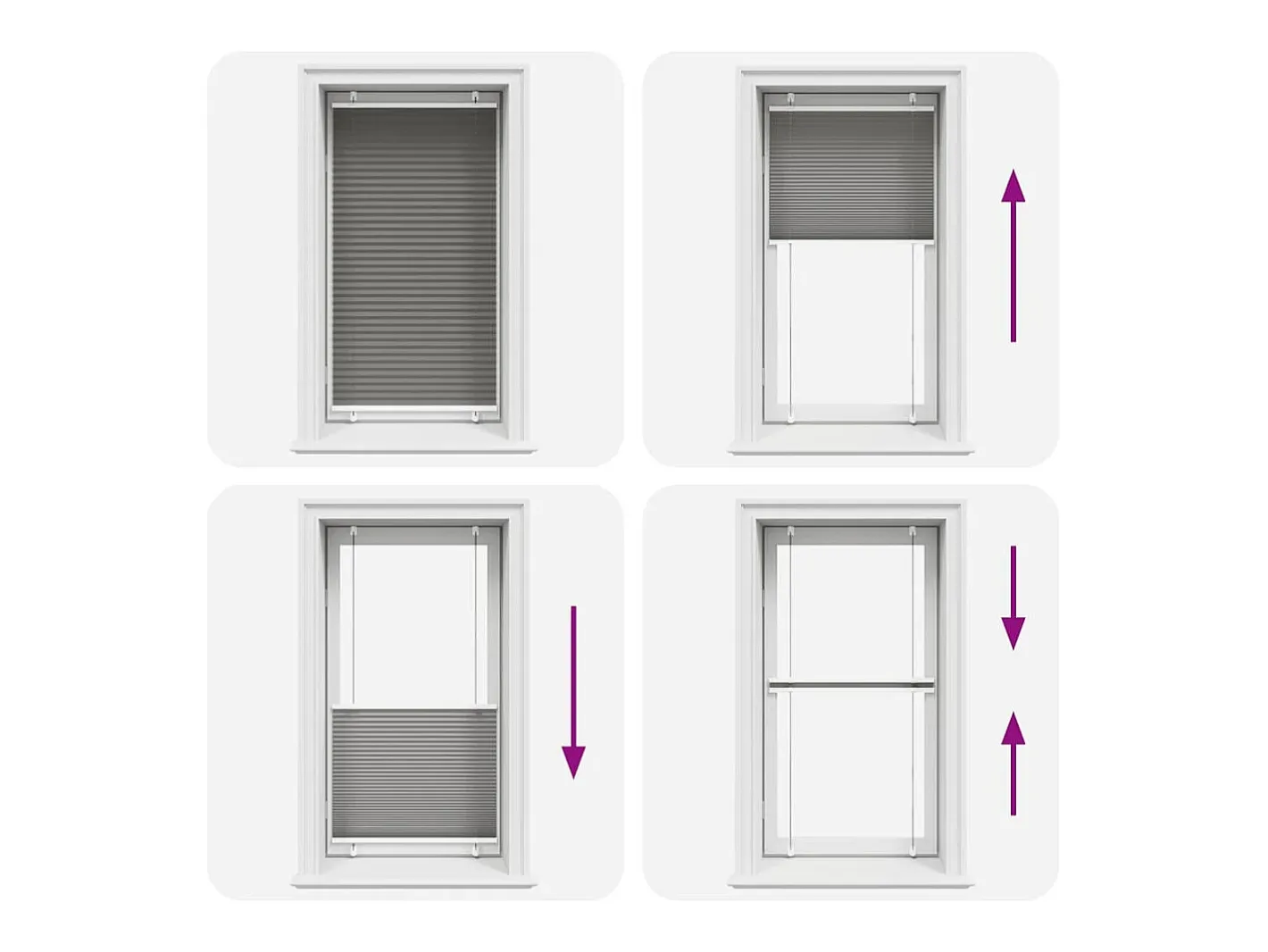 Ropa De Casa-Estor plisado antracita 80x150 cm ancho tela 79,4 cm Gris