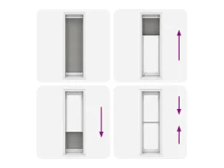 Ropa De Casa-Estor plisado antracita 60x200 cm ancho tela 59,4 cm Gris