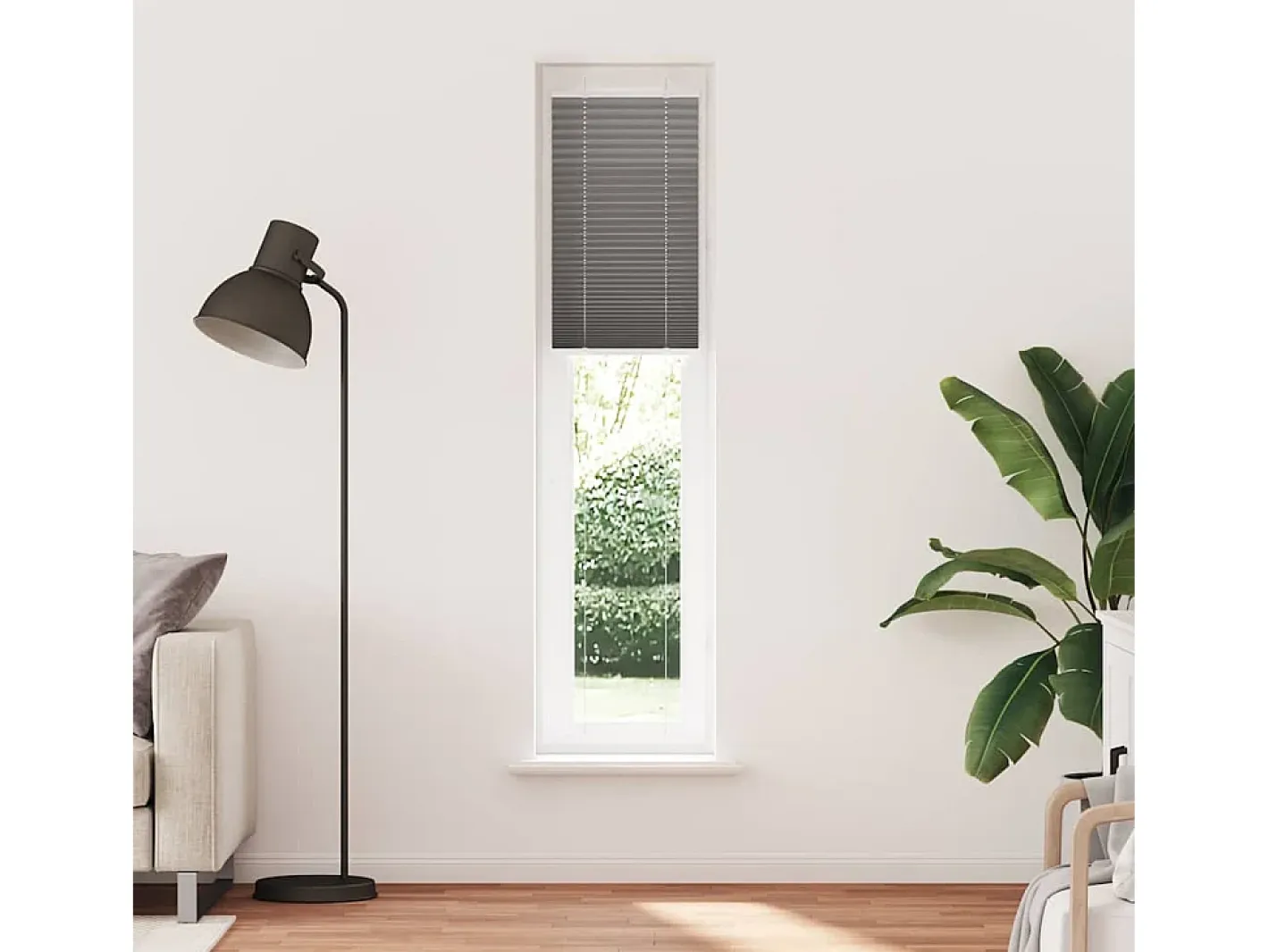 Estor plisado antracita 45x200 cm ancho tela 44,4 cm Gris Best