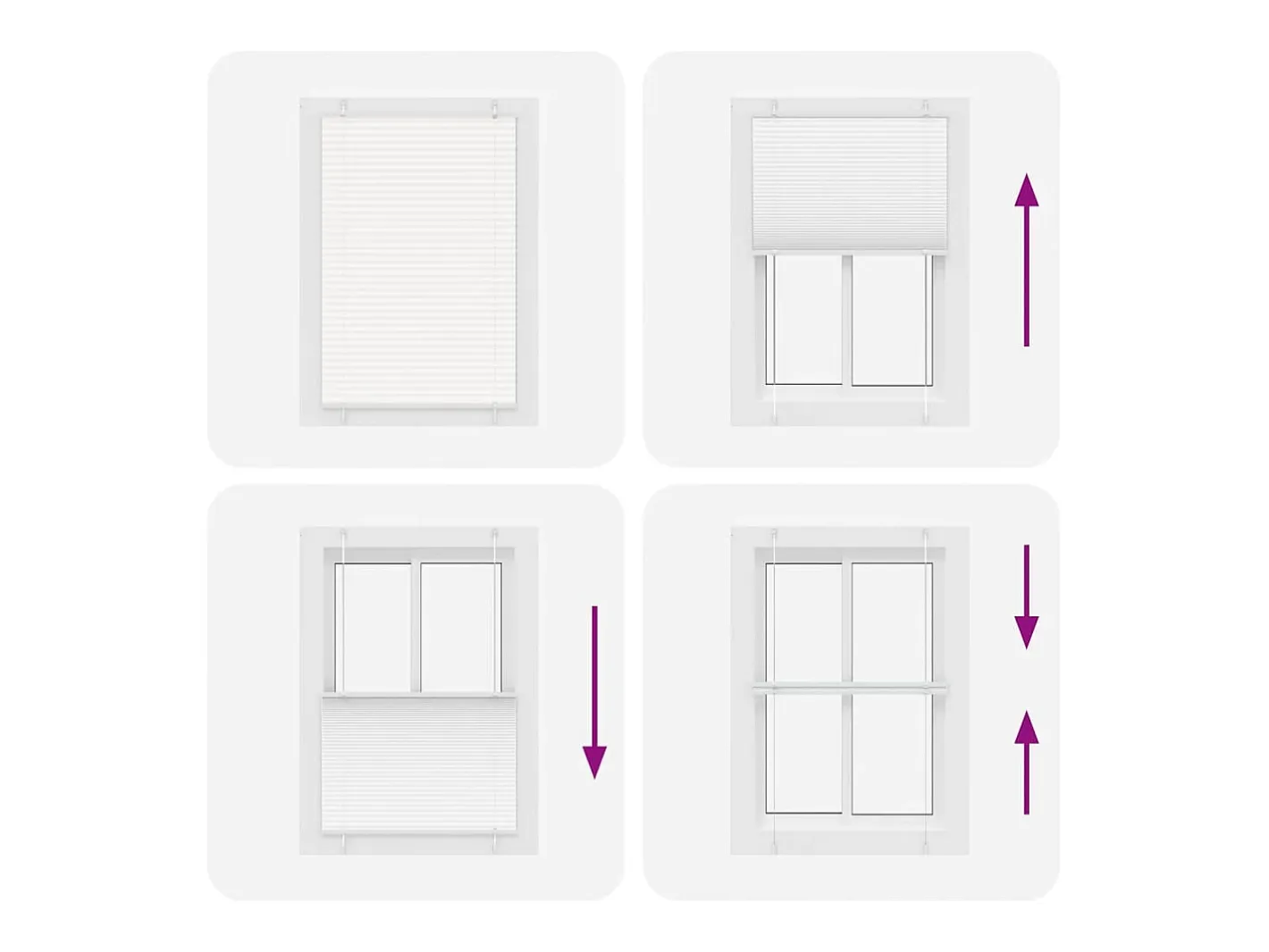 Online Estor plisado 100x100 cm ancho tela 99,4cm poliéster Blanco
