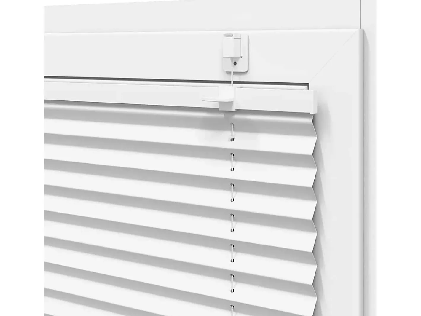 Discount Estor plisado 45x200 cm ancho tela 44,4 cm poliéster Blanco