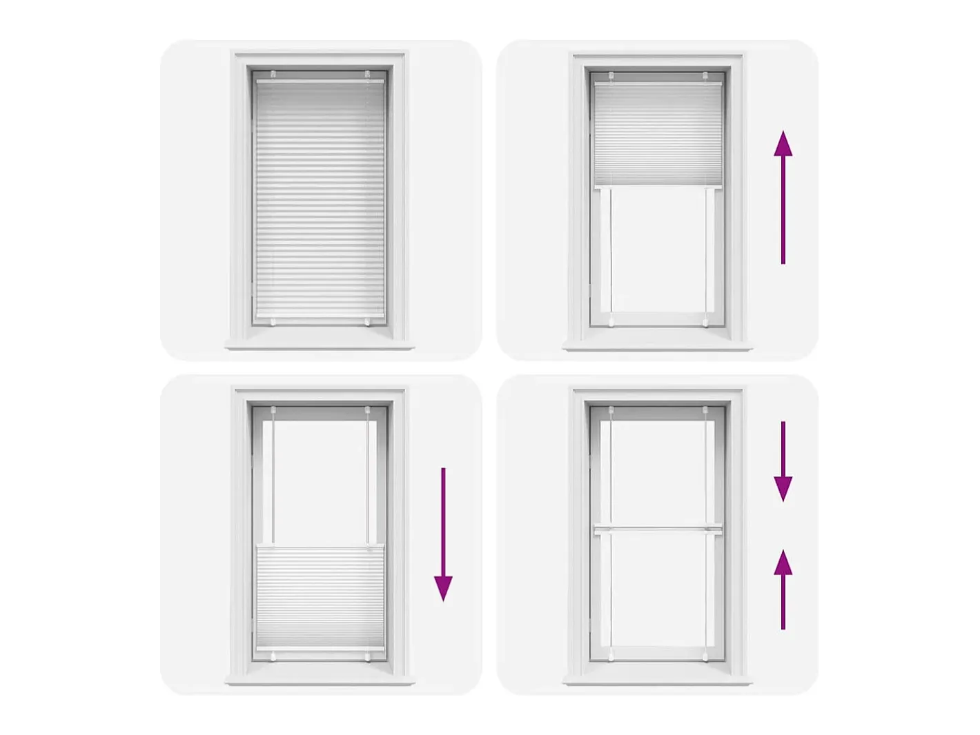 Estor plisado 70x100 cm ancho tela 69,4 cm poliéster Blanco Online