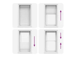 Ropa De Casa-Estor plisado 75x100 cm ancho tela 74,4 cm poliéster Blanco