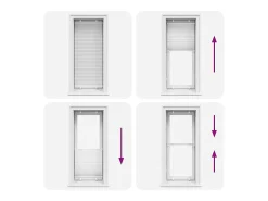 Discount Estor plisado 55x100 cm ancho tela 54,4 cm poliéster Blanco