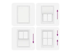 Ropa De Casa-Estor plisado 100x150 cm ancho tela 99,4cm poliéster Blanco