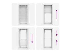 Ropa De Casa-Estor plisado 65x100 cm ancho tela 64,4 cm poliéster Blanco