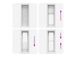 Ropa De Casa-Estor plisado 45x100 cm ancho tela 44,4 cm poliéster Blanco