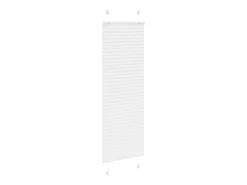 Ropa De Casa-Estor plisado 45x100 cm ancho tela 44,4 cm poliéster Blanco