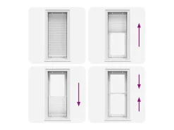 Estor plisado 55x150 cm ancho tela 54,4 cm poliéster Blanco Hot