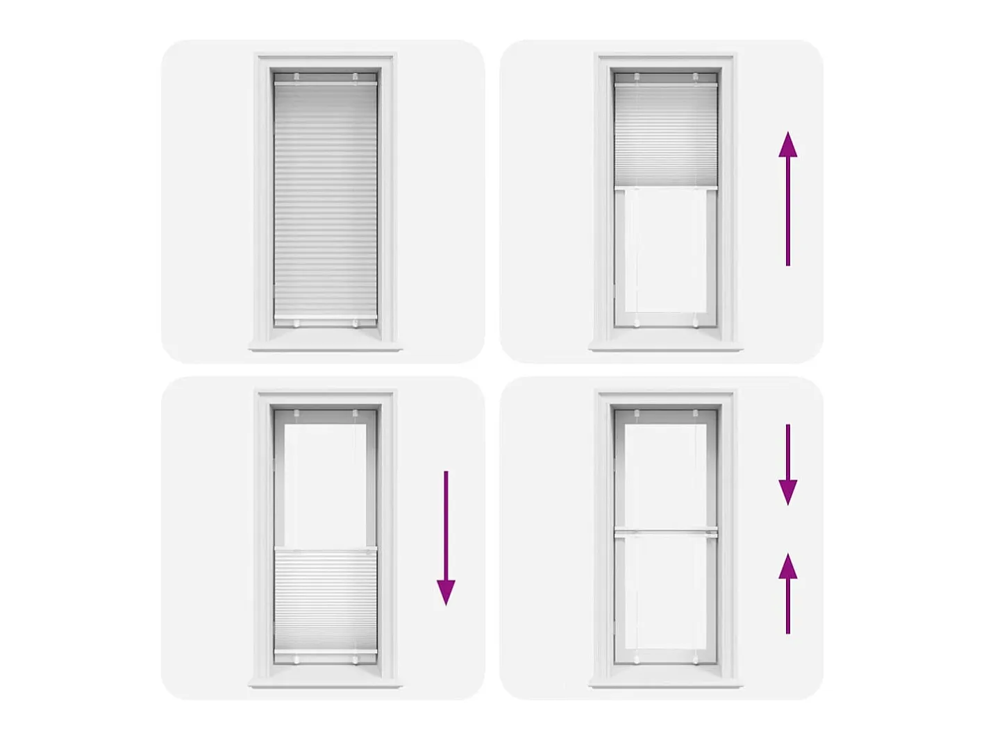 Estor plisado 55x150 cm ancho tela 54,4 cm poliéster Blanco Hot