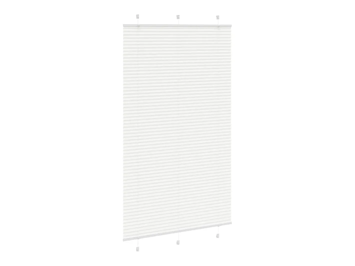 Estor plisado 115x200cm ancho tela 114,4cm poliéster Blanco Outlet