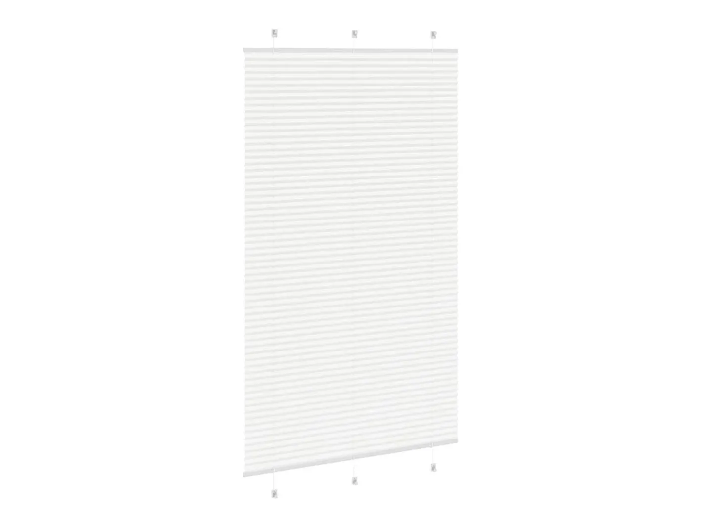 Estor plisado 115x200cm ancho tela 114,4cm poliéster Blanco Outlet