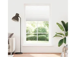 Estor plisado 115x200cm ancho tela 114,4cm poliéster Blanco Outlet