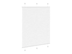 New Estor plisado 110x100cm ancho tela 109,4cm poliéster Blanco