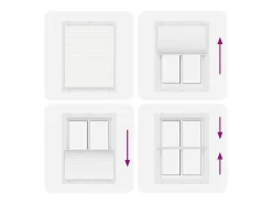 Estor plisado 105x150cm ancho tela 104,4cm poliéster Blanco New