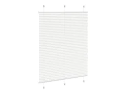 Estor plisado 105x150cm ancho tela 104,4cm poliéster Blanco New
