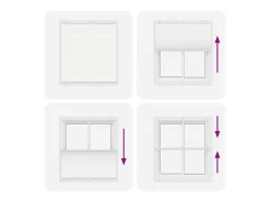 Ropa De Casa-Estor plisado 120x150cm ancho tela 119,4cm poliéster Blanco