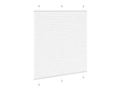 Estor plisado 115x150cm ancho tela 114,4cm poliéster Blanco Clearance
