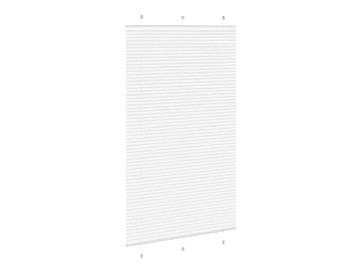Estor plisado 120x200cm ancho tela 119,4cm poliéster Blanco Clearance