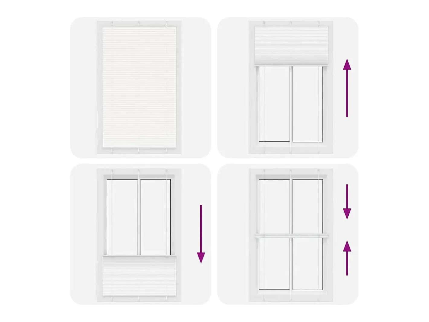 Estor plisado 120x200cm ancho tela 119,4cm poliéster Blanco Clearance