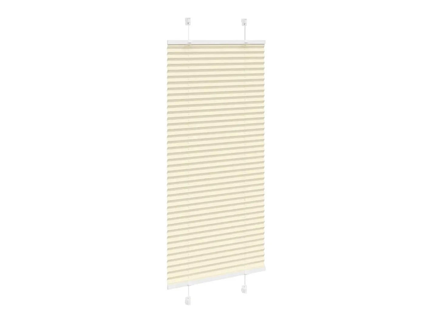 Ropa De Casa-Estor plisado color 60x150 cm ancho tela 59,4 cm poliéster Crema