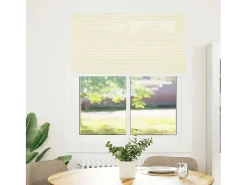 Estor plisado color 105x150cm ancho tela 104,4cm poliéster Crema New