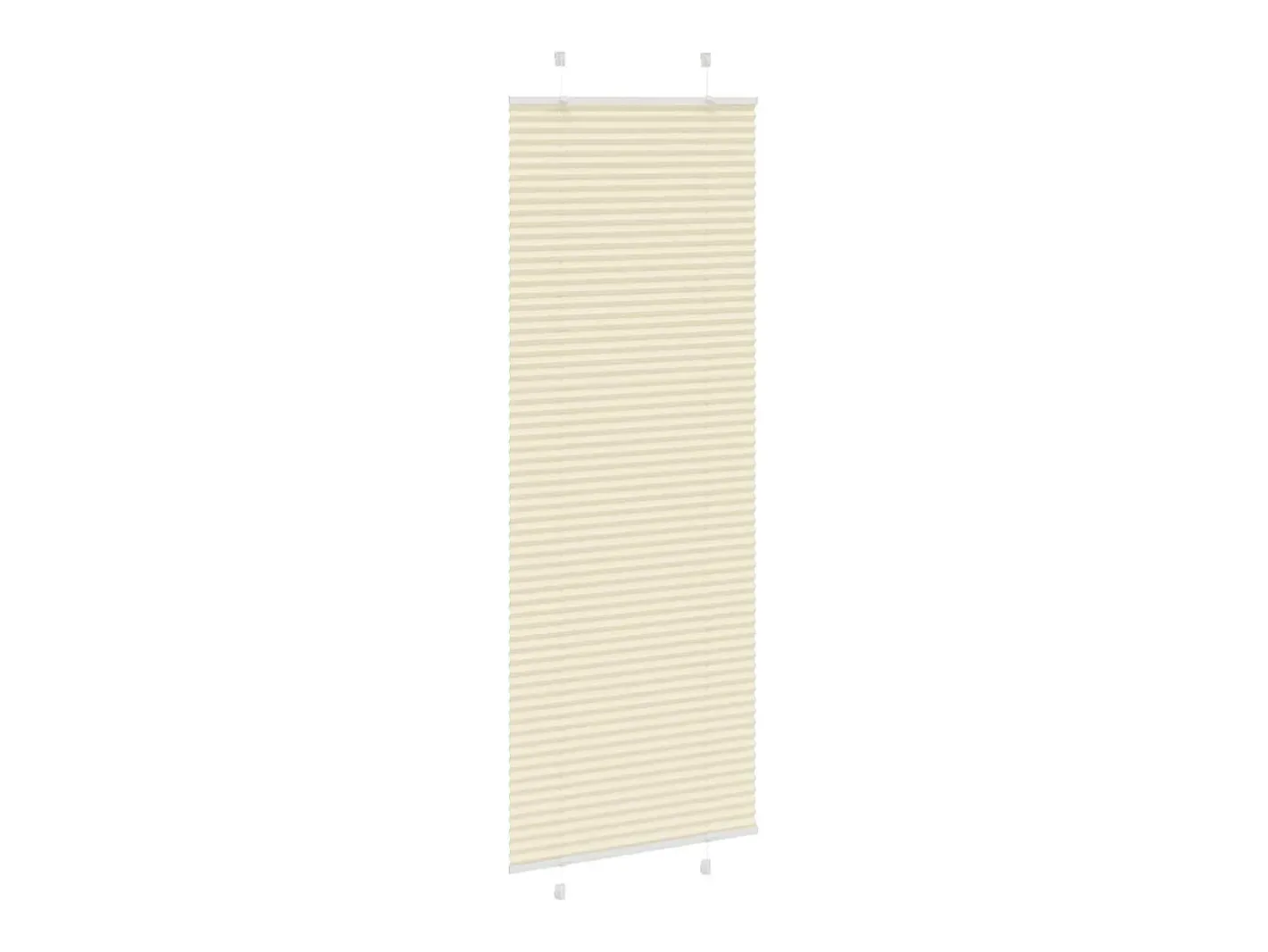 Estor plisado color 70x200 cm ancho tela 69,4 cm poliéster Crema Clearance