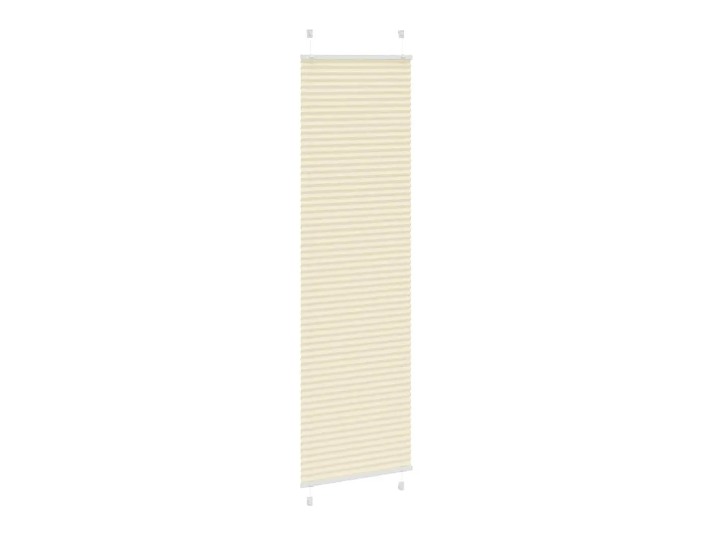 Ropa De Casa-Estor plisado color 55x200 cm ancho tela 54,4 cm poliéster Crema