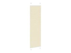 Ropa De Casa-Estor plisado color 55x200 cm ancho tela 54,4 cm poliéster Crema