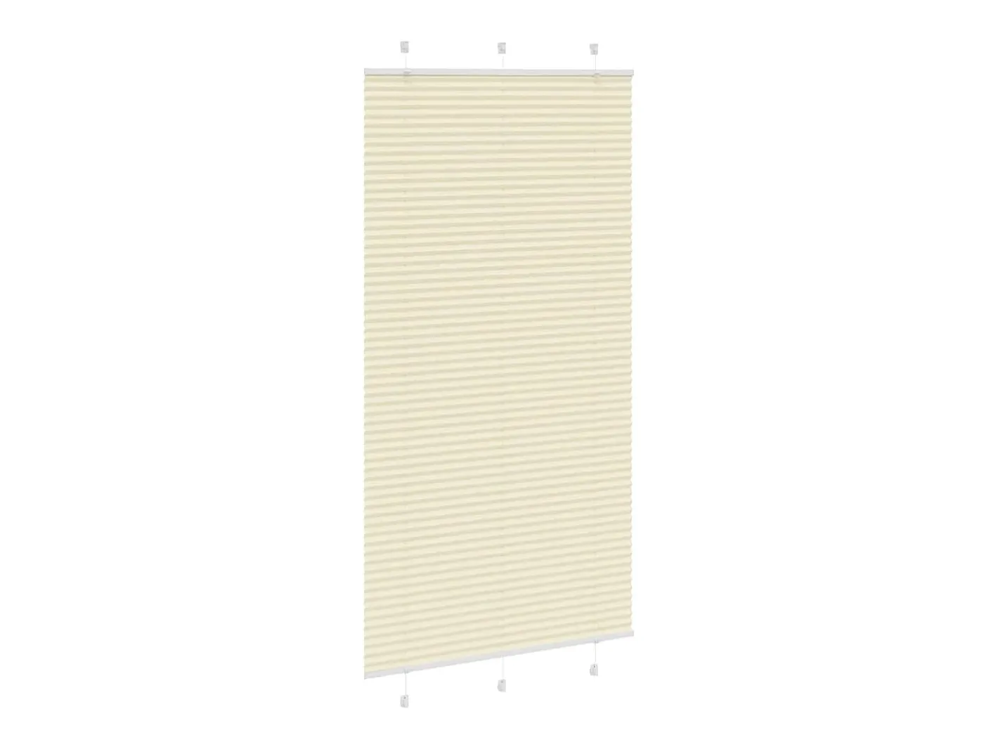 Estor plisado color 105x200cm ancho tela 104,4cm poliéster Crema New