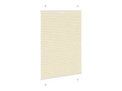 Ropa De Casa-Estor plisado color 90x100 cm ancho tela 89,4 cm poliéster Crema