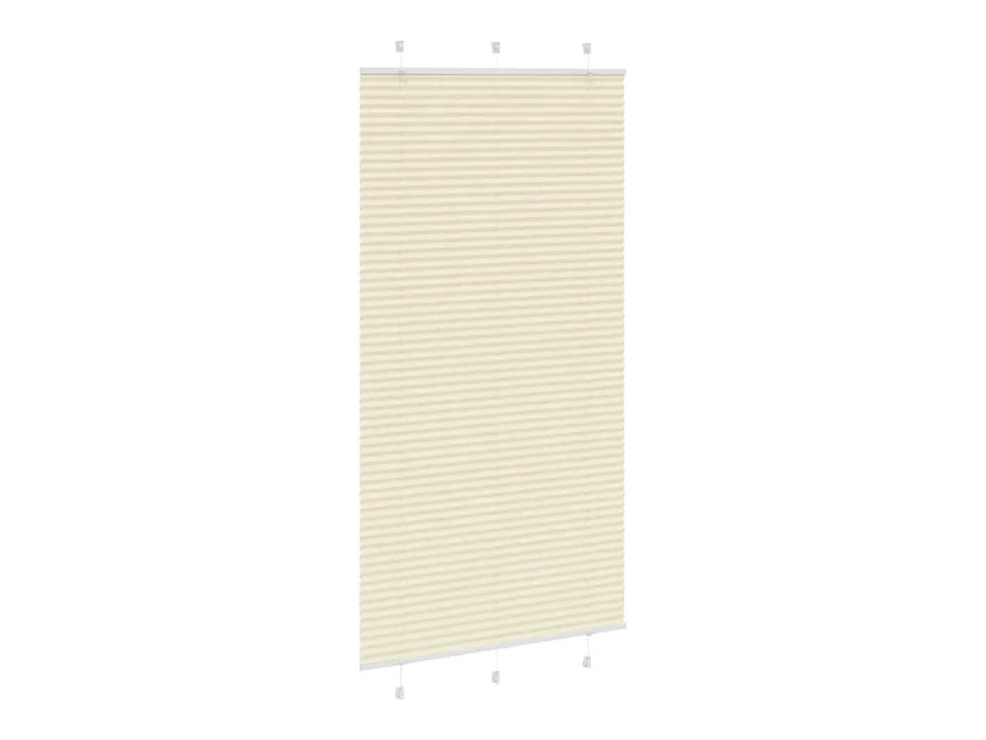 Outlet Estor plisado color 110x200cm ancho tela 109,4cm poliéster Crema