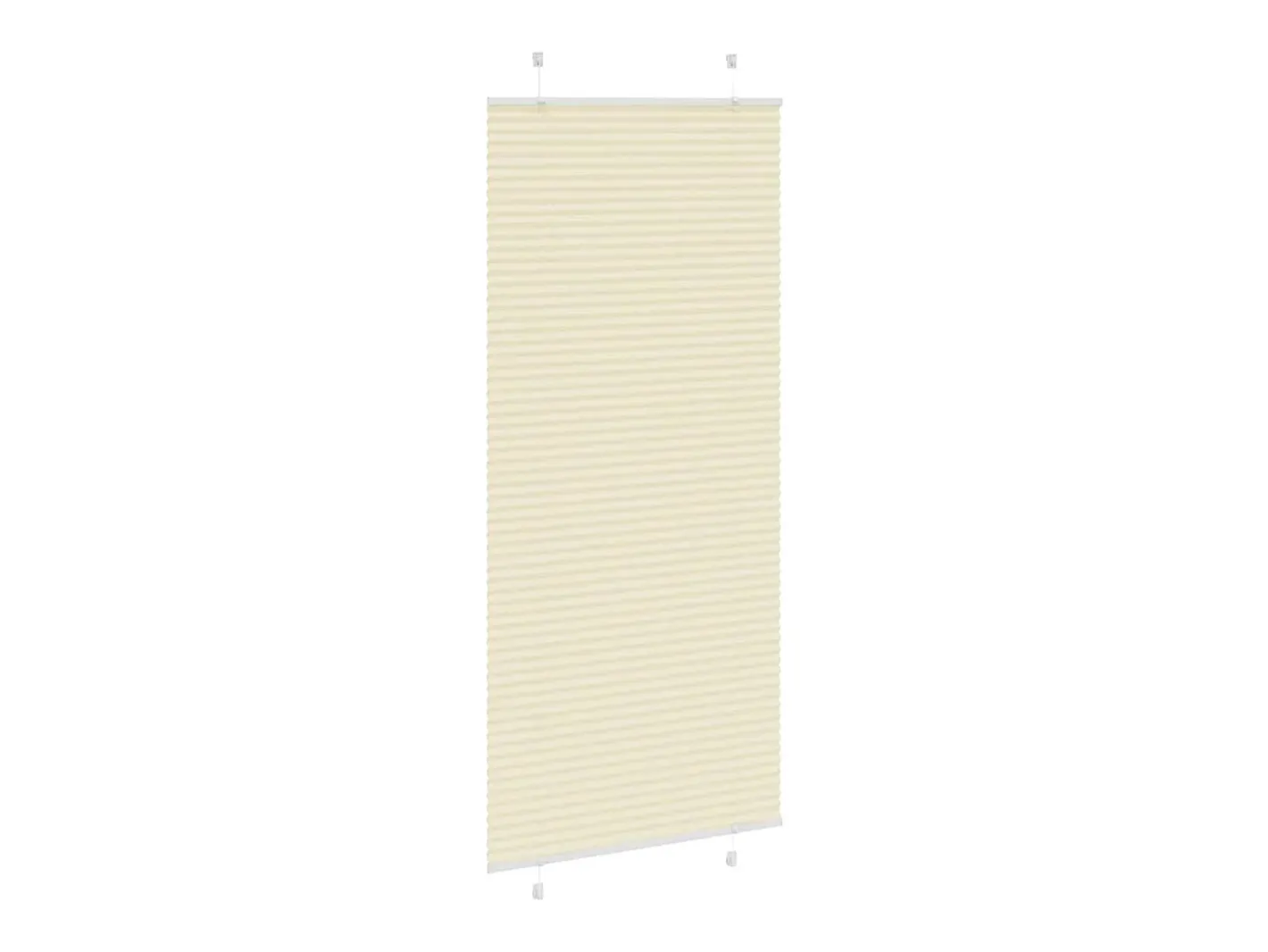 Ropa De Casa-Estor plisado color 95x200 cm ancho tela 94,4 cm poliéster Crema