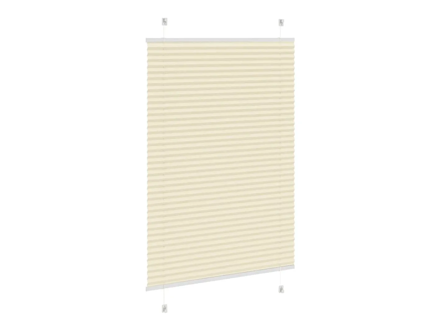 Estor plisado color 100x150 cm ancho tela 99,4cm poliéster Crema Hot