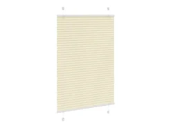 Estor plisado color 100x150 cm ancho tela 99,4cm poliéster Crema Hot
