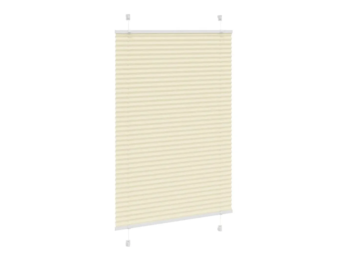 Estor plisado color 100x150 cm ancho tela 99,4cm poliéster Crema Hot