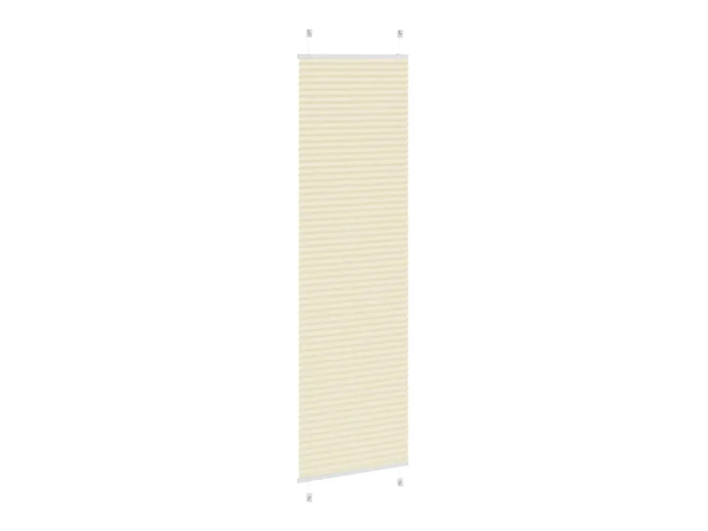 Estor plisado color 60x200 cm ancho tela 59,4 cm poliéster Crema Outlet