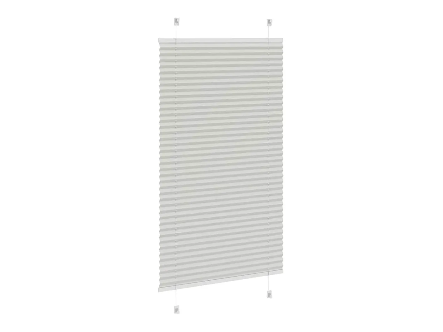 Hot Estor plisado claro 80x100 cm ancho tela 79,4 cm Gris