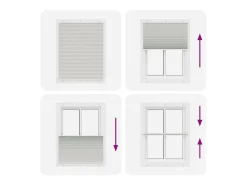 Ropa De Casa-Estor plisado claro 105x150cm ancho tela 104,4cm Gris
