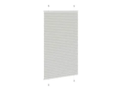 Estor plisado claro 75x150 cm ancho tela 74,4 cm Gris