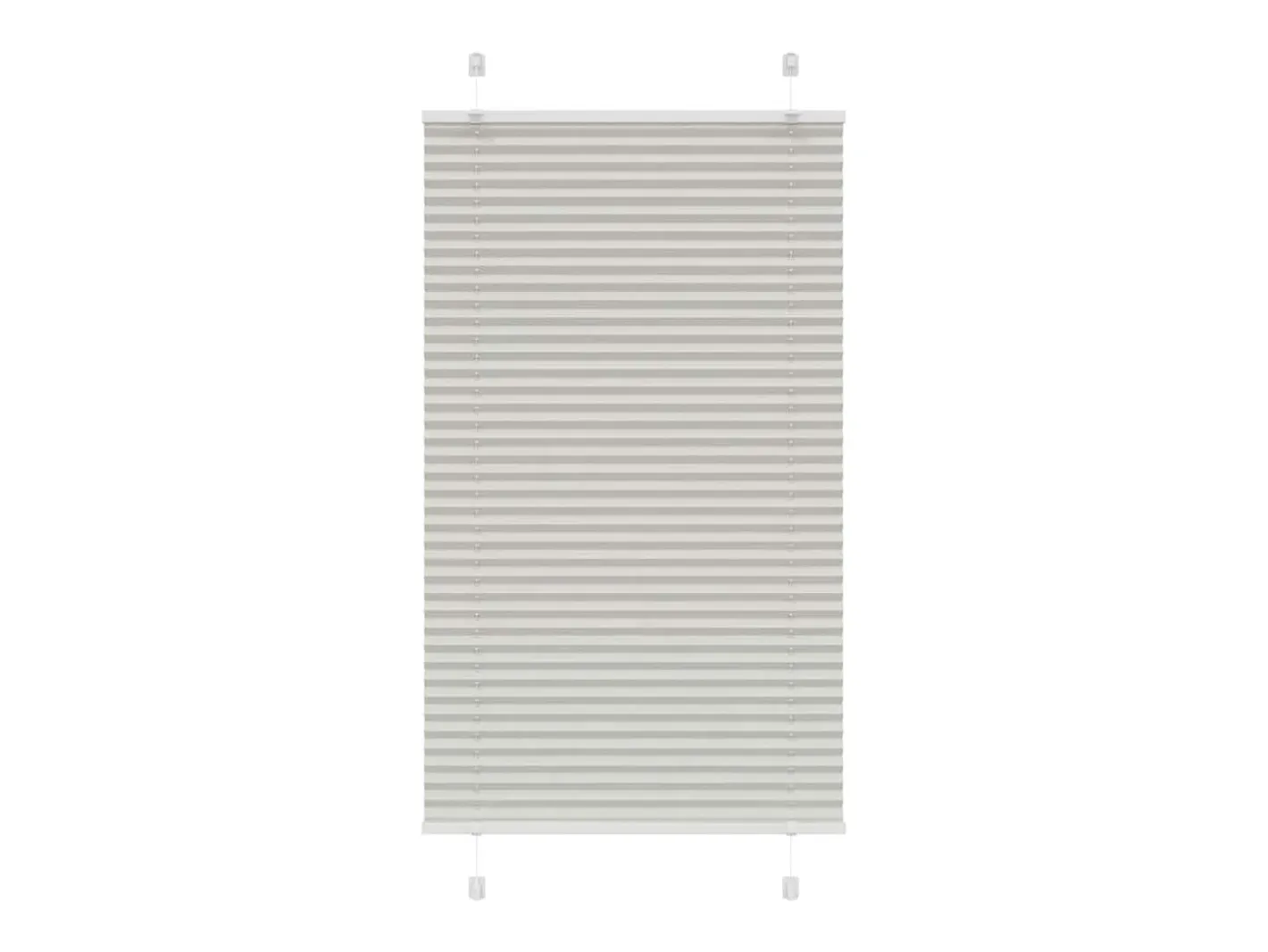 Estor plisado claro 75x150 cm ancho tela 74,4 cm Gris
