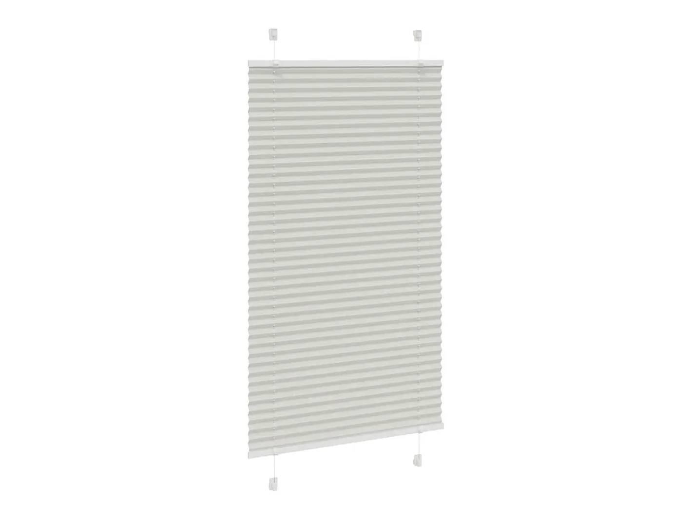 Estor plisado claro 75x150 cm ancho tela 74,4 cm Gris