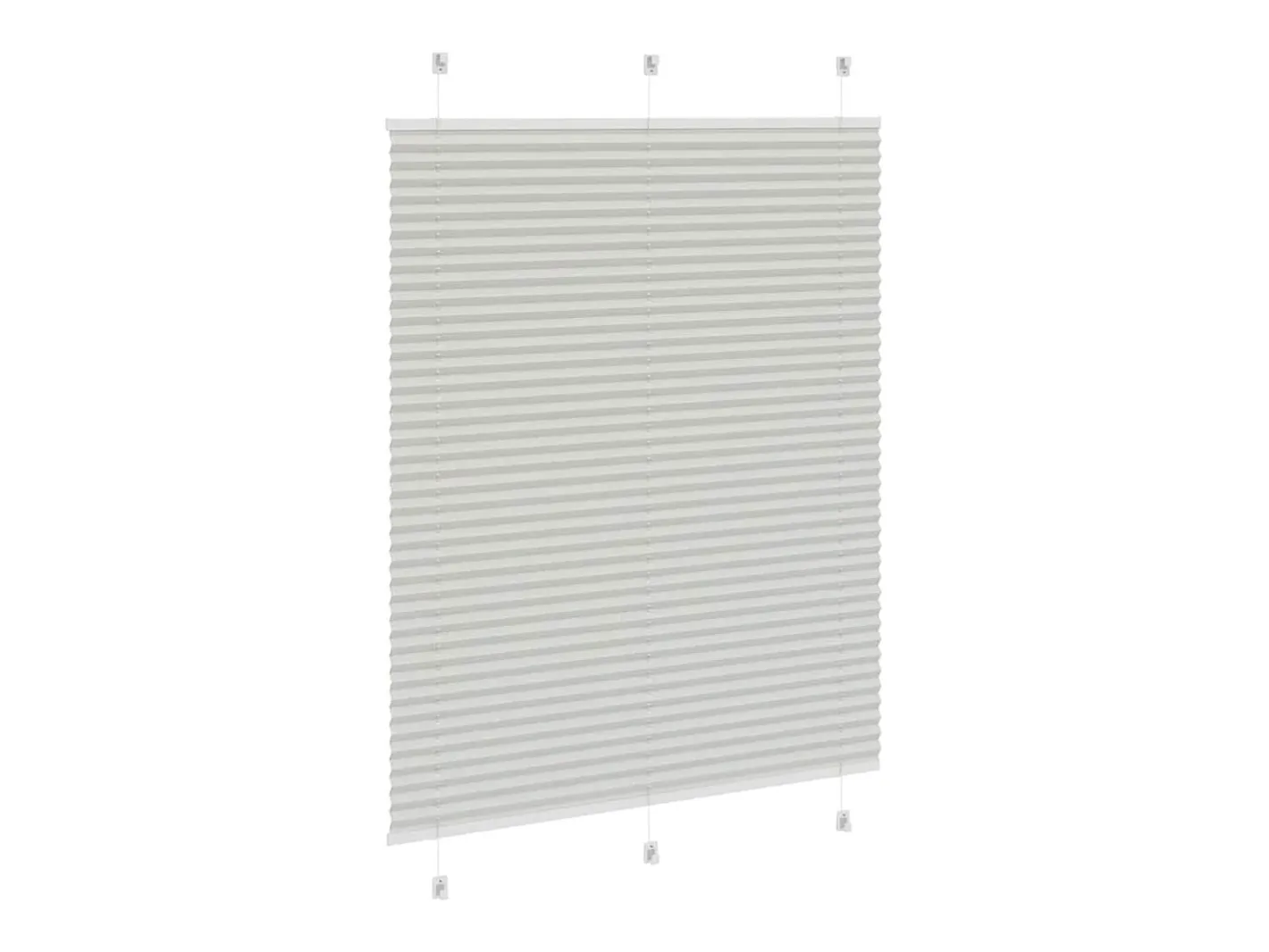 Estor plisado claro 110x150cm ancho tela 109,4cm Gris New
