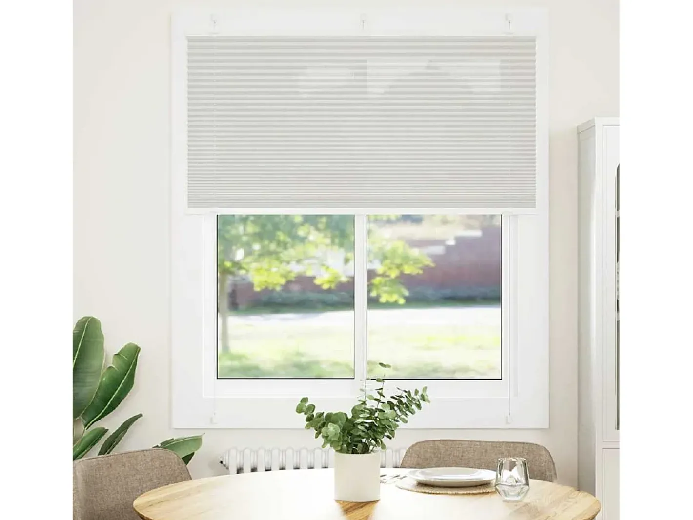 New Estor plisado claro 120x150cm ancho tela 119,4cm Gris
