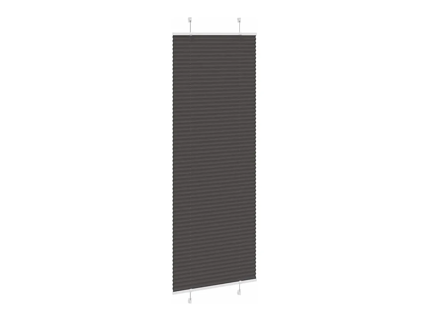 Estor plisado 80x200 cm ancho tela 79,4 cm poliéster Negro Hot