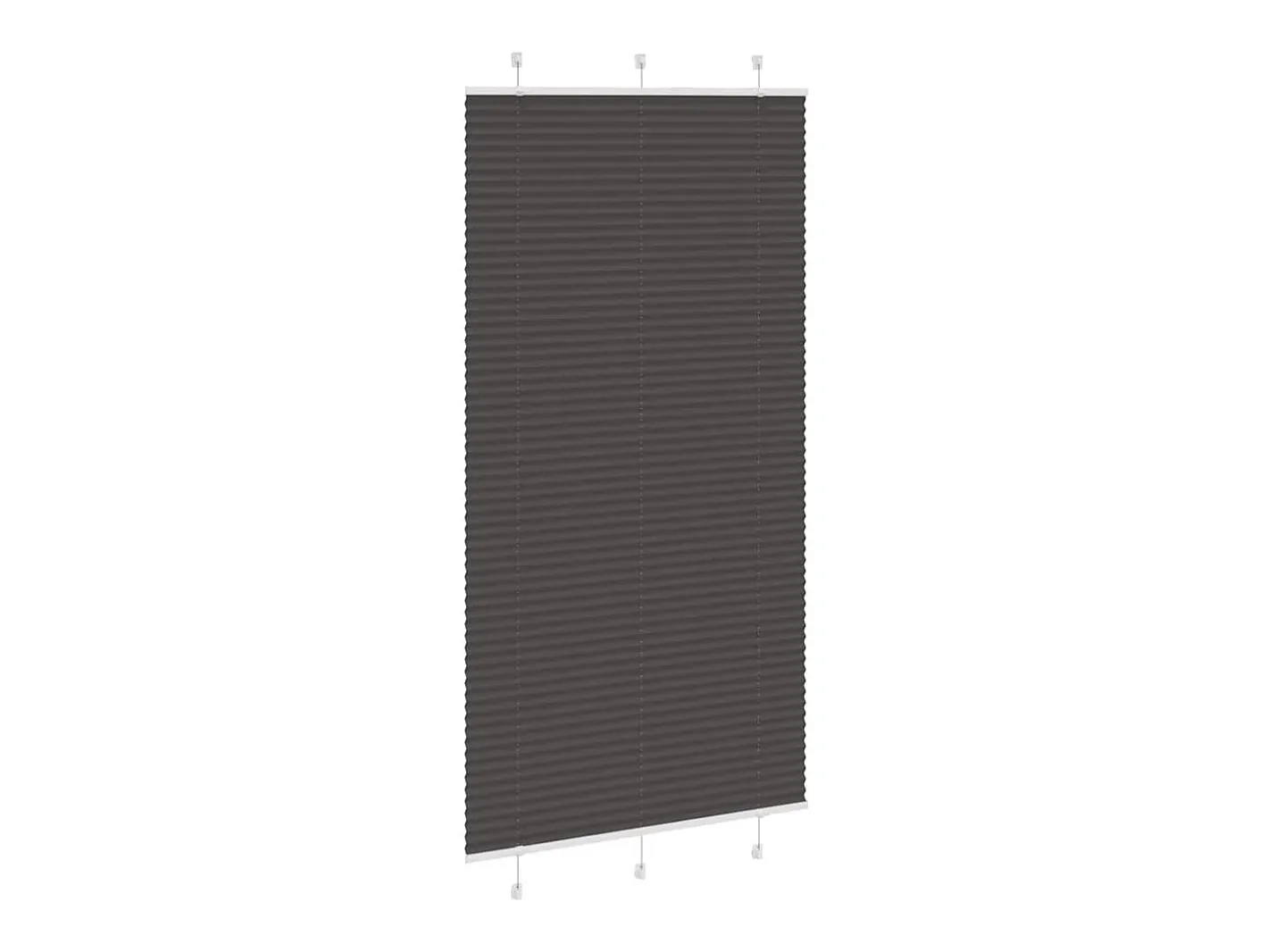 Ropa De Casa-Estor plisado 110x200 cm ancho tela 109,4cm poliéster Negro